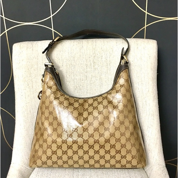 Authentic Gucci hobo bag brown monogram coated canvas - Picture 5 of 15